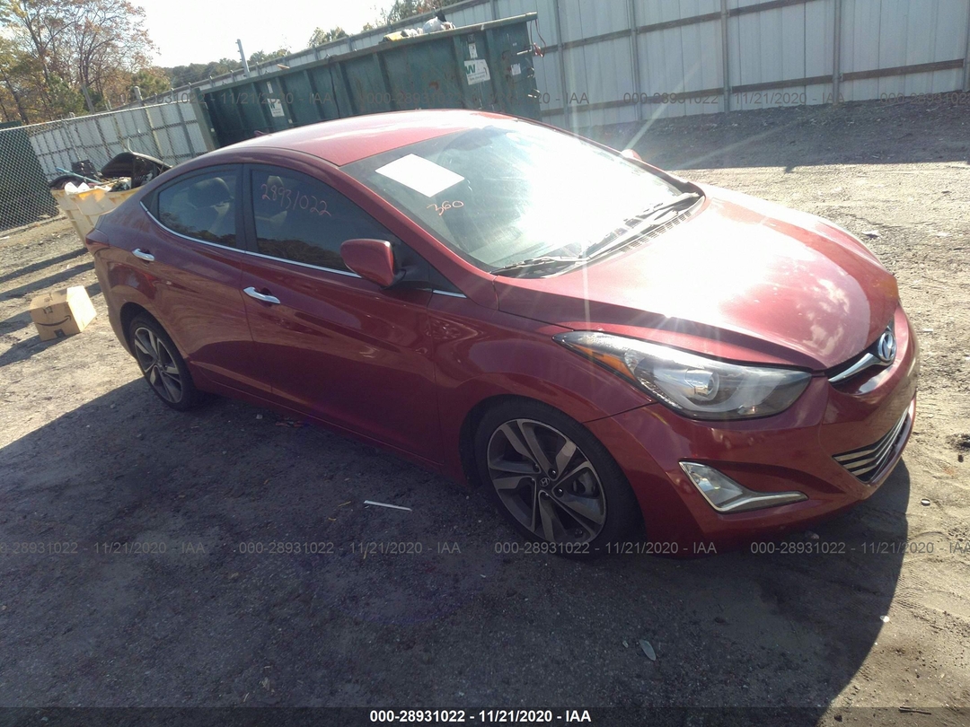 منظر 2014 Hyundai Elantra Limited، زاوية 1
