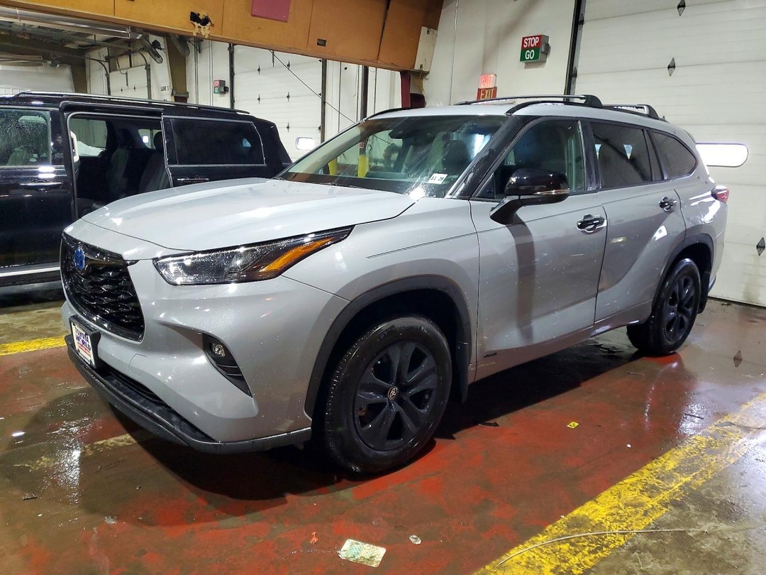 Вид 2024 TOYOTA HIGHLANDER HYBRID XLE NIGHTSHADE, угол 1
