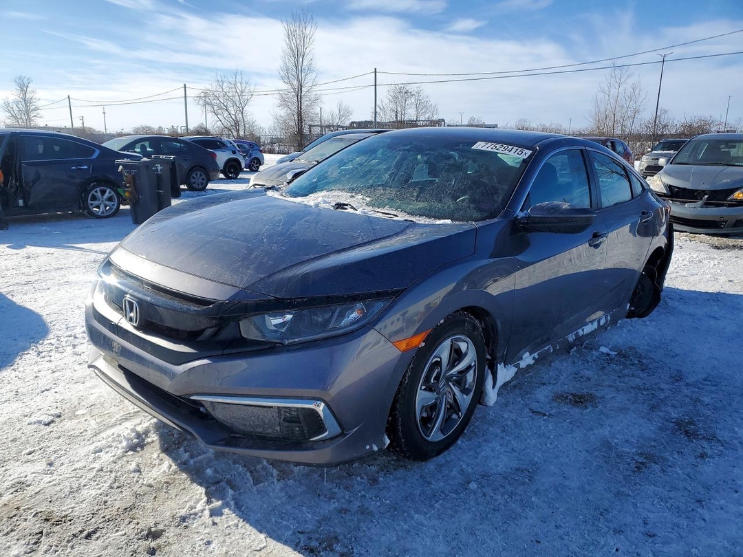 Vue de 2021 HONDA CIVIC LX, angle 1