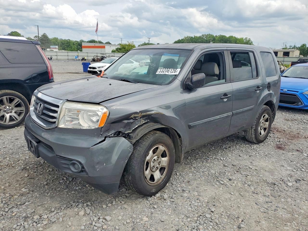 Vista de 2012 HONDA PILOT LX, ángulo 1