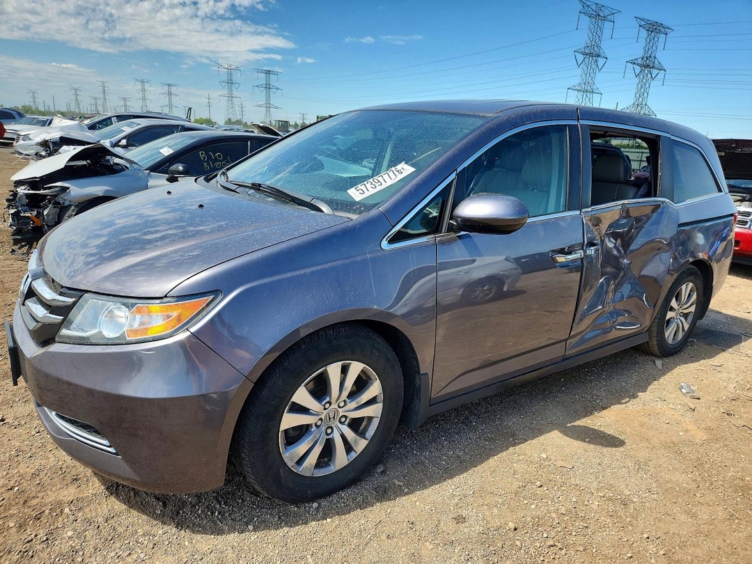 Vue de 2015 HONDA ODYSSEY EXL, angle 1