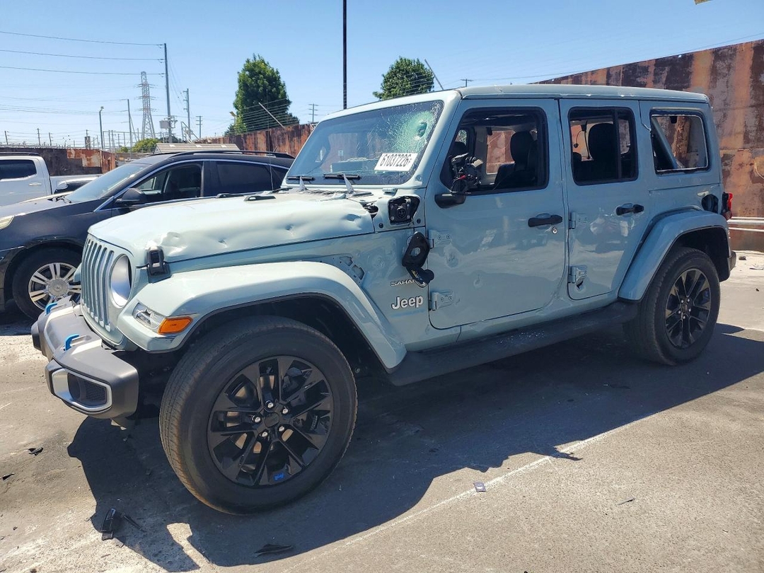 Vue de 2023 JEEP WRANGLER SAHARA 4XE, angle 1