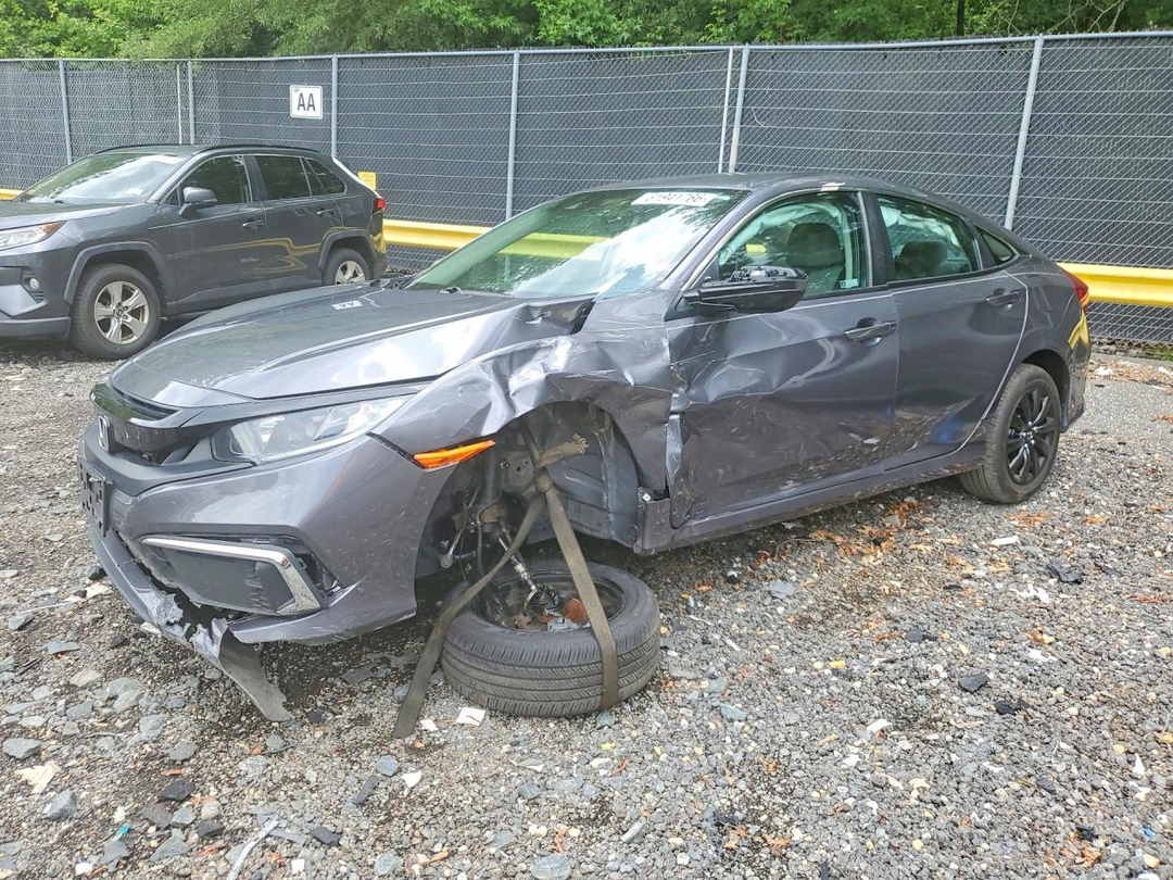 Vue de 2020 HONDA CIVIC LX, angle 1