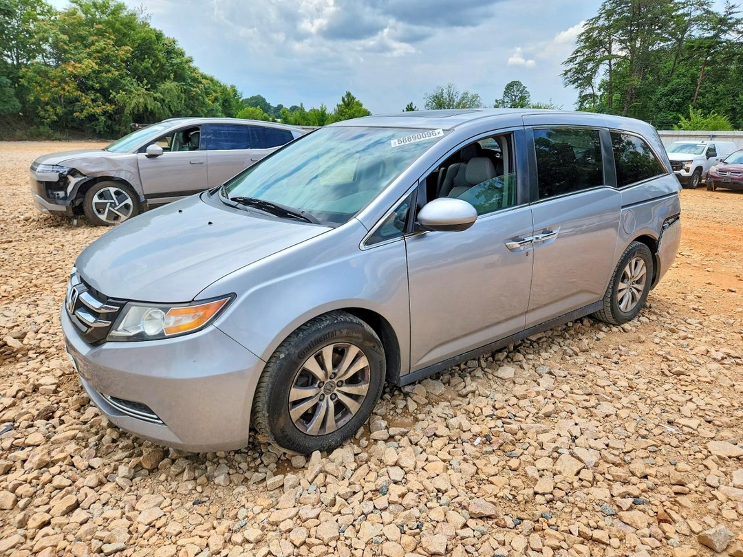 Вид 2016 HONDA ODYSSEY EXL, угол 1