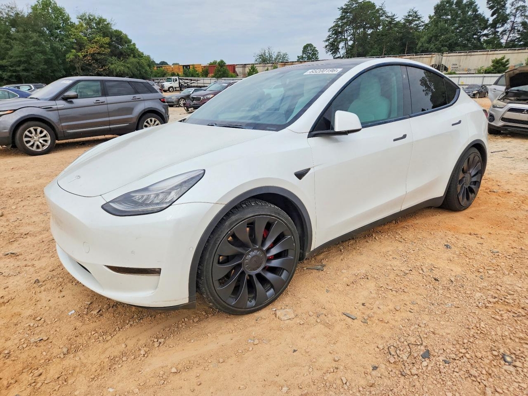 Vista de 2020 TESLA MODEL Y, ángulo 1