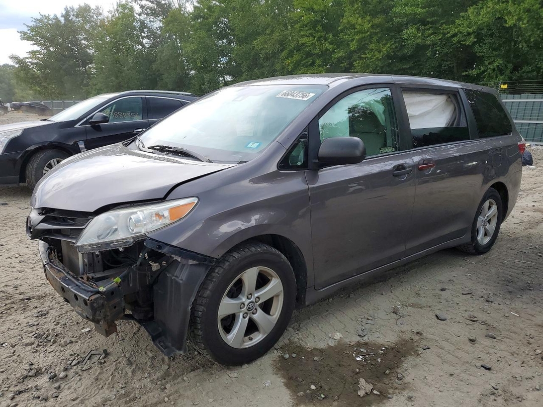 Vista de 2019 TOYOTA SIENNA L 7-PASSENGER, ángulo 1