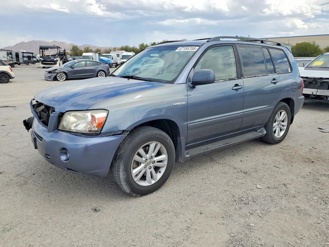 Вид 2006 TOYOTA HIGHLANDER HYBRID, угол 1