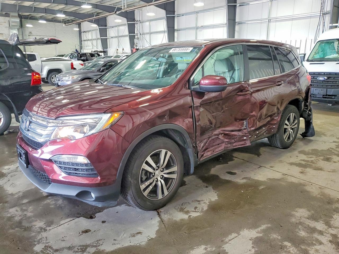 Вид 2016 HONDA PILOT EXL, угол 1