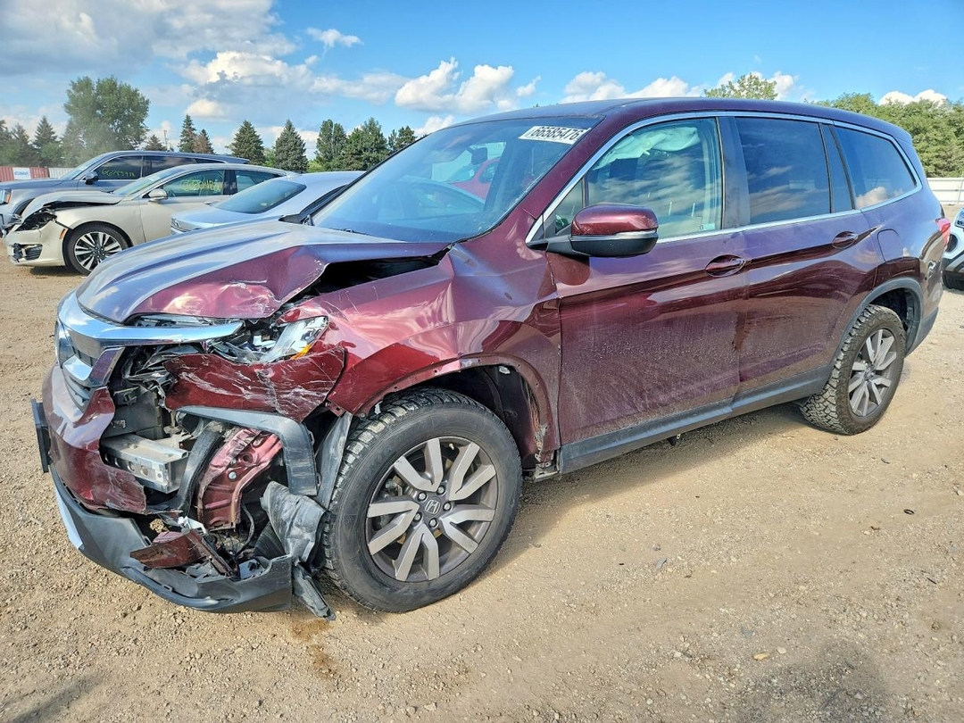 Вид 2019 HONDA PILOT EX, угол 1