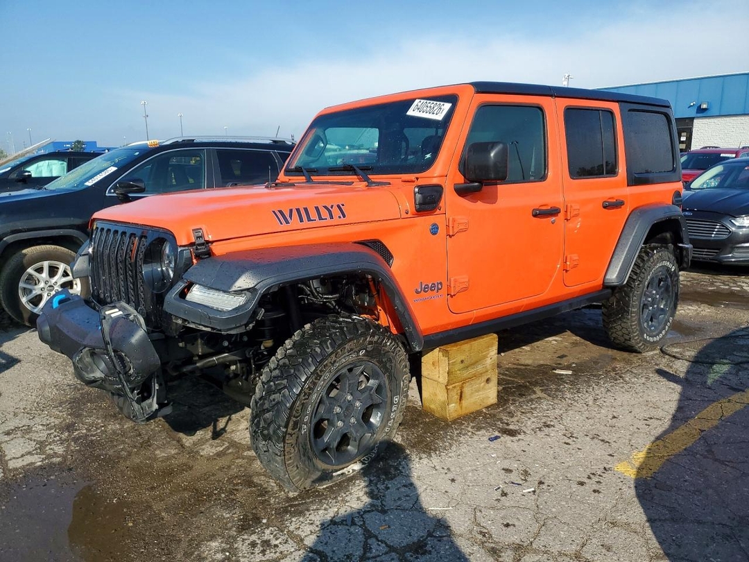 2023 JEEP WRANGLER 4XE view, angle 1