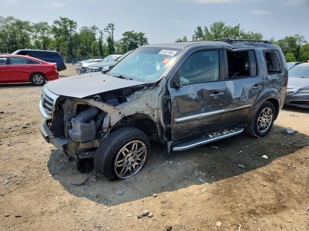 Вид 2012 HONDA PILOT TOURING, угол 1