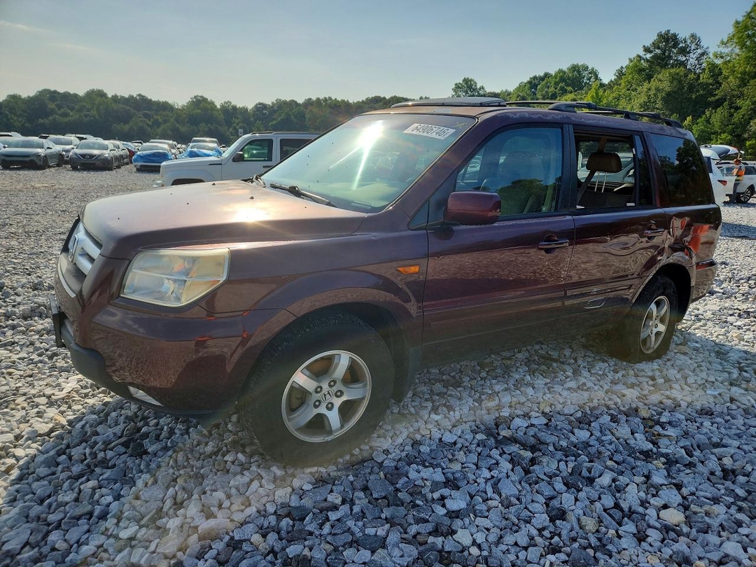 Вид 2007 HONDA PILOT EXL, угол 1