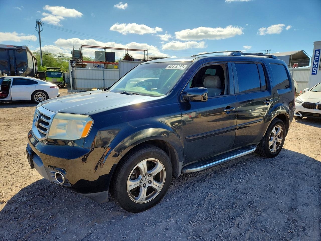 Вид 2012 HONDA PILOT EXL, угол 1