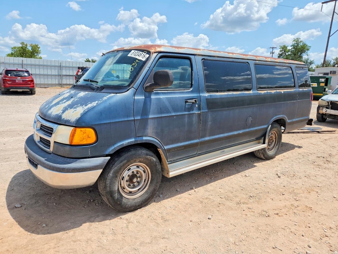 Вид 2001 DODGE RAM WAGON B3500, угол 1