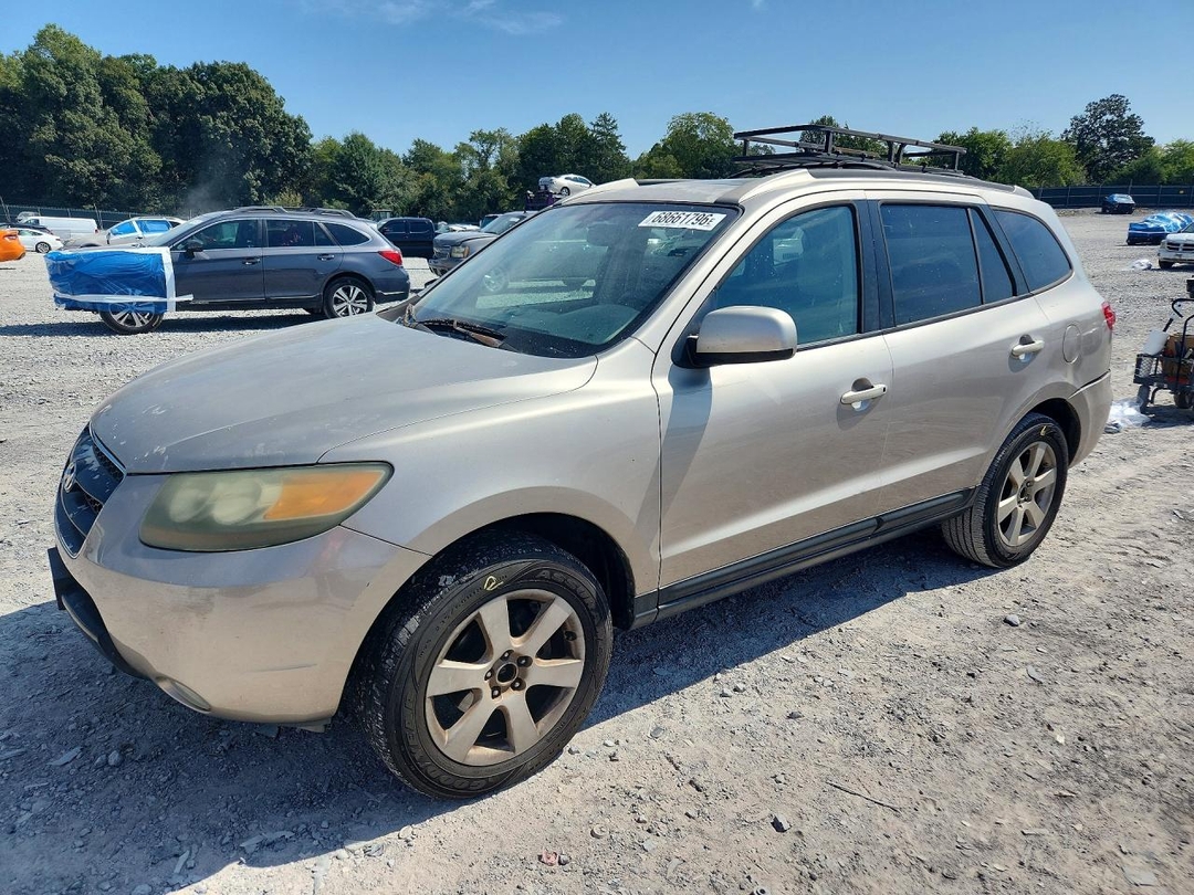 Vue de 2007 HYUNDAI SANTA FE SE, angle 1