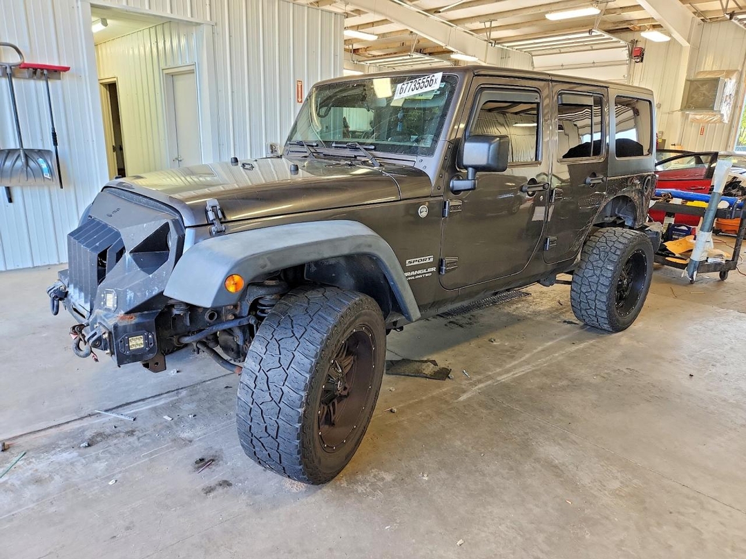 منظر 2014 JEEP WRANGLER UNLIMITED SPORT، زاوية 1
