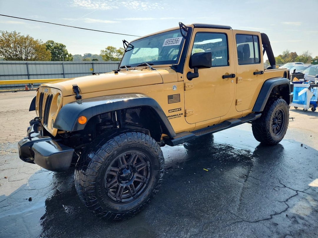 Vue de 2014 JEEP WRANGLER UNLIMITED SPORT, angle 1