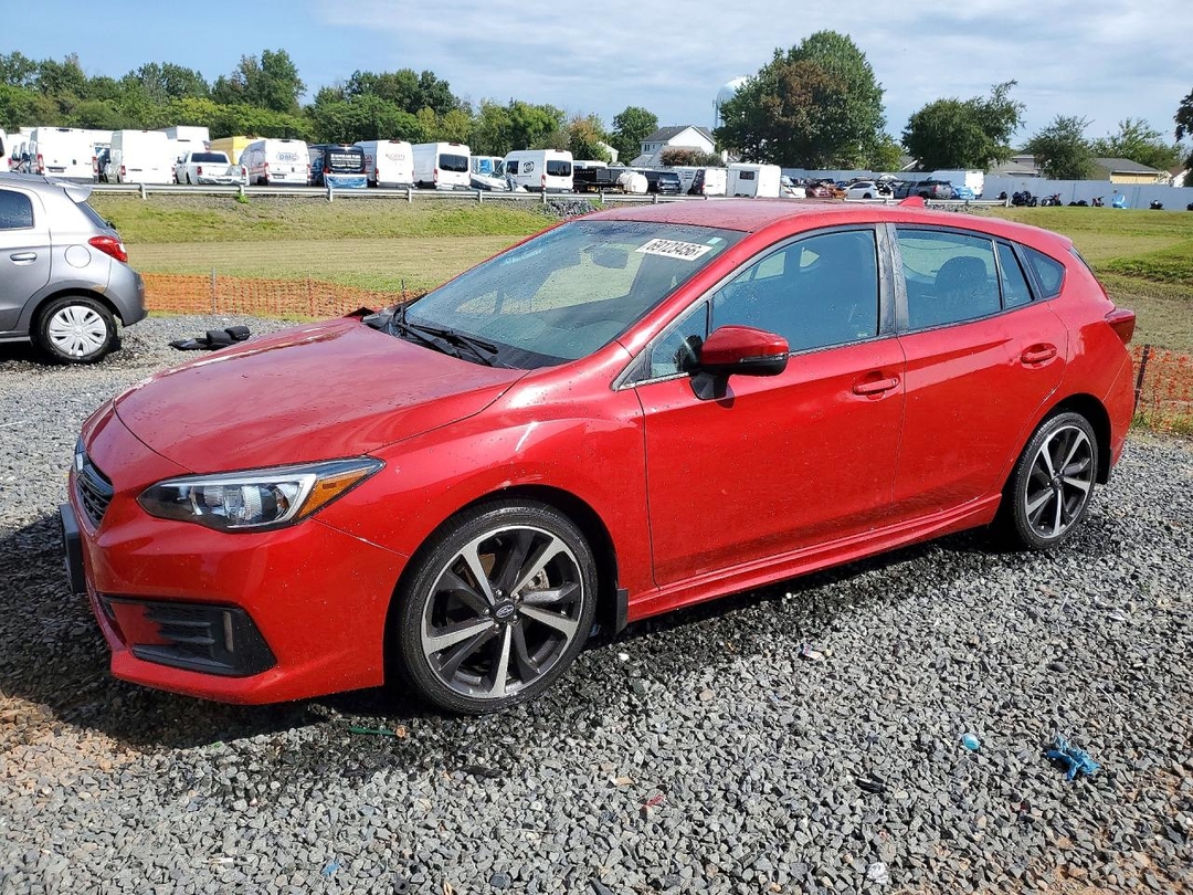 Вид 2022 SUBARU IMPREZA SPORT, угол 1