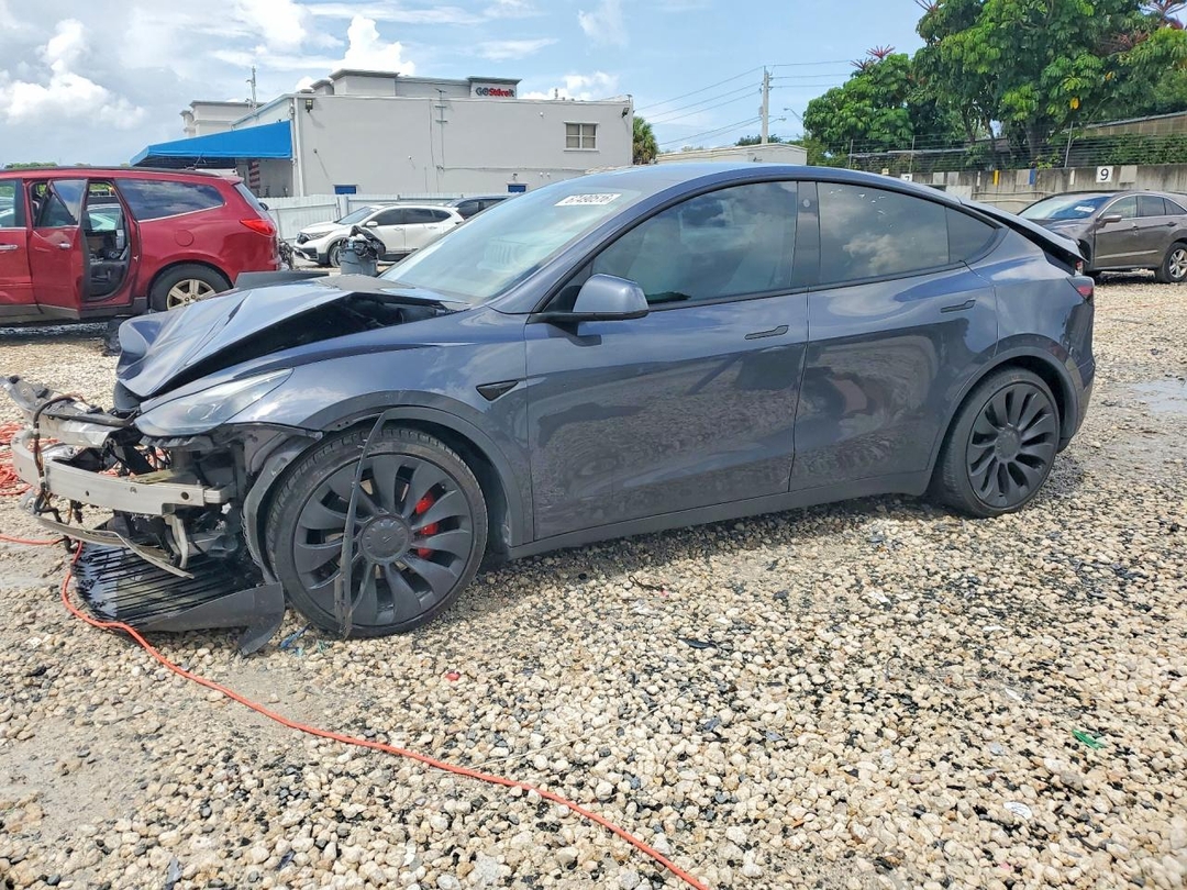 Вид 2022 TESLA MODEL Y, угол 1