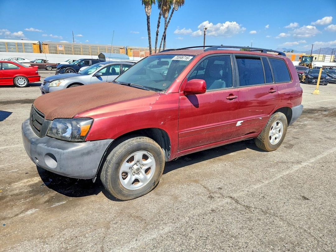 Вид 2006 TOYOTA HIGHLANDER BASE, угол 1