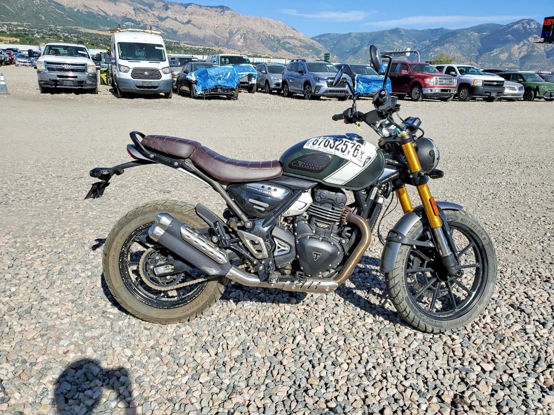 Вид 2024 TRIUMPH MOTORCYCLE SCRAMBLER 400 X, угол 1
