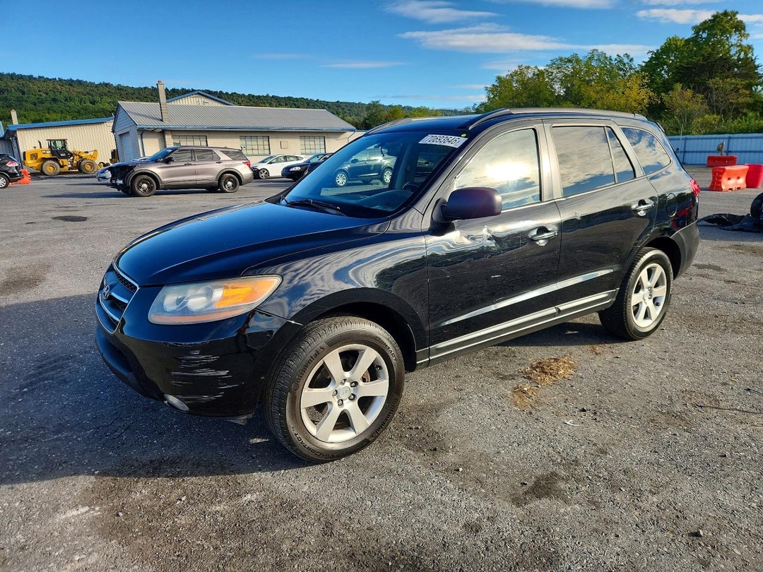 Vue de 2008 HYUNDAI SANTA FE SE, angle 1