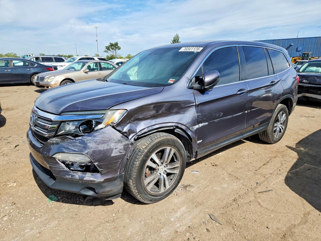 Вид 2016 HONDA PILOT EXL, угол 1