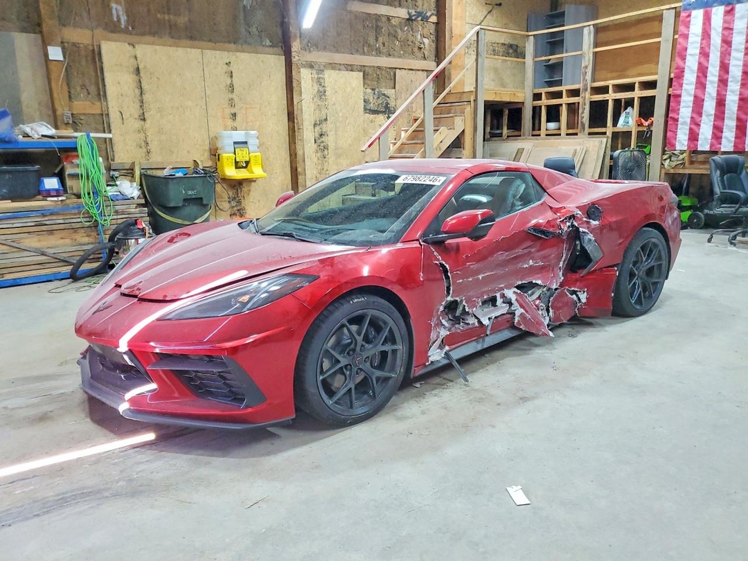 Вид 2022 CHEVROLET CORVETTE STINGRAY 2LT, угол 1