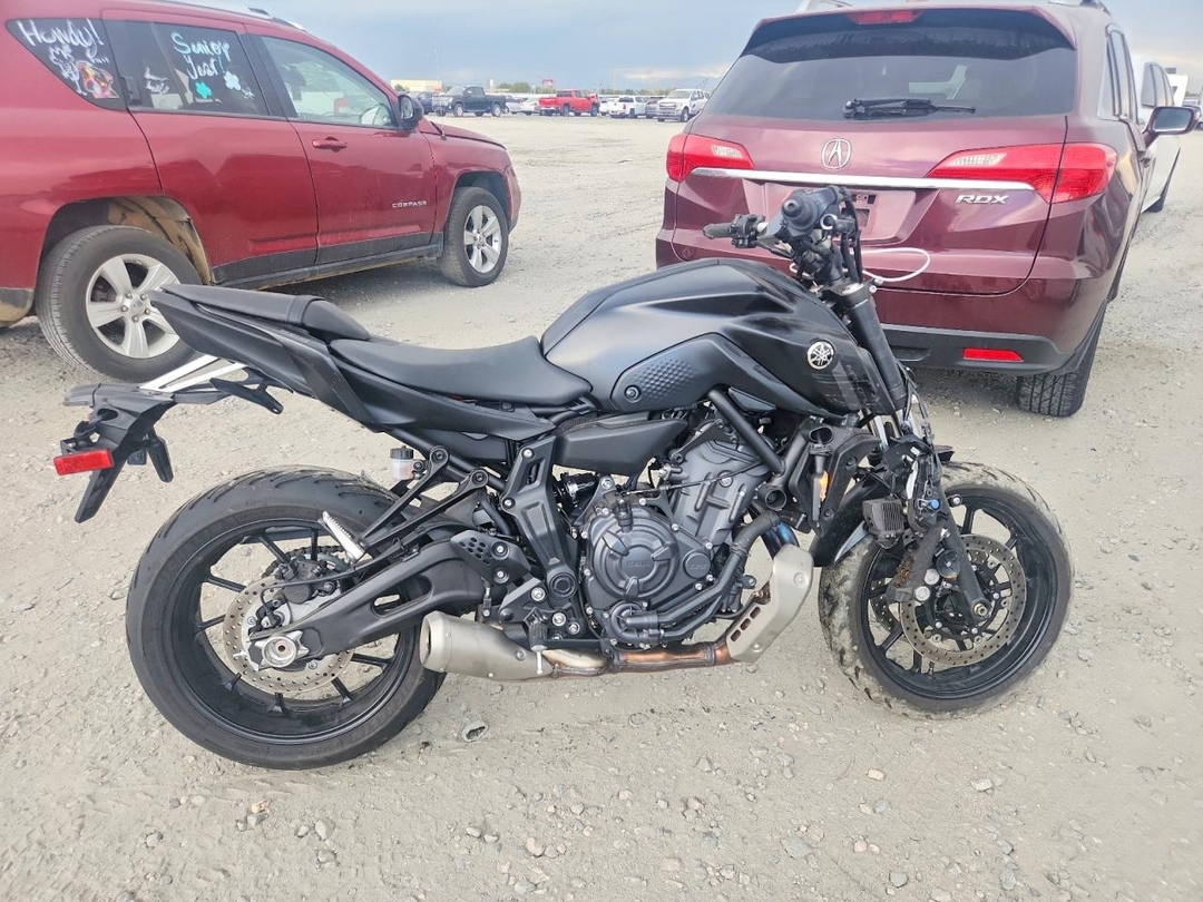 Vue de 2024 YAMAHA MT07, angle 1