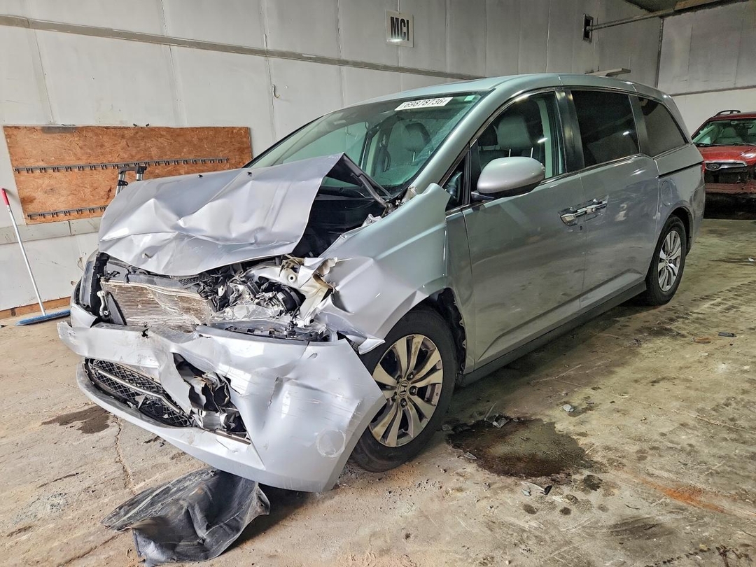 Вид 2016 HONDA ODYSSEY EXL, угол 1