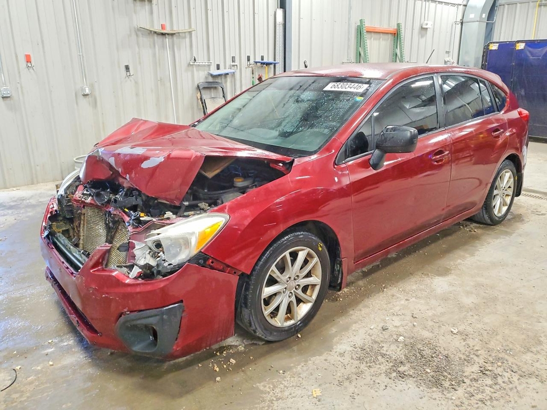 Vue de 2012 SUBARU IMPREZA, angle 1
