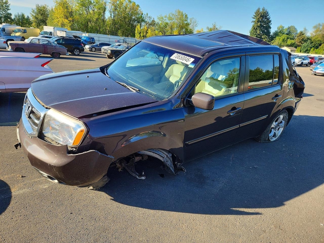 Вид 2012 HONDA PILOT EXL, угол 1