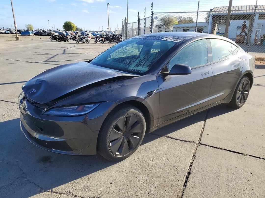 Вид 2025 TESLA MODEL 3, угол 1