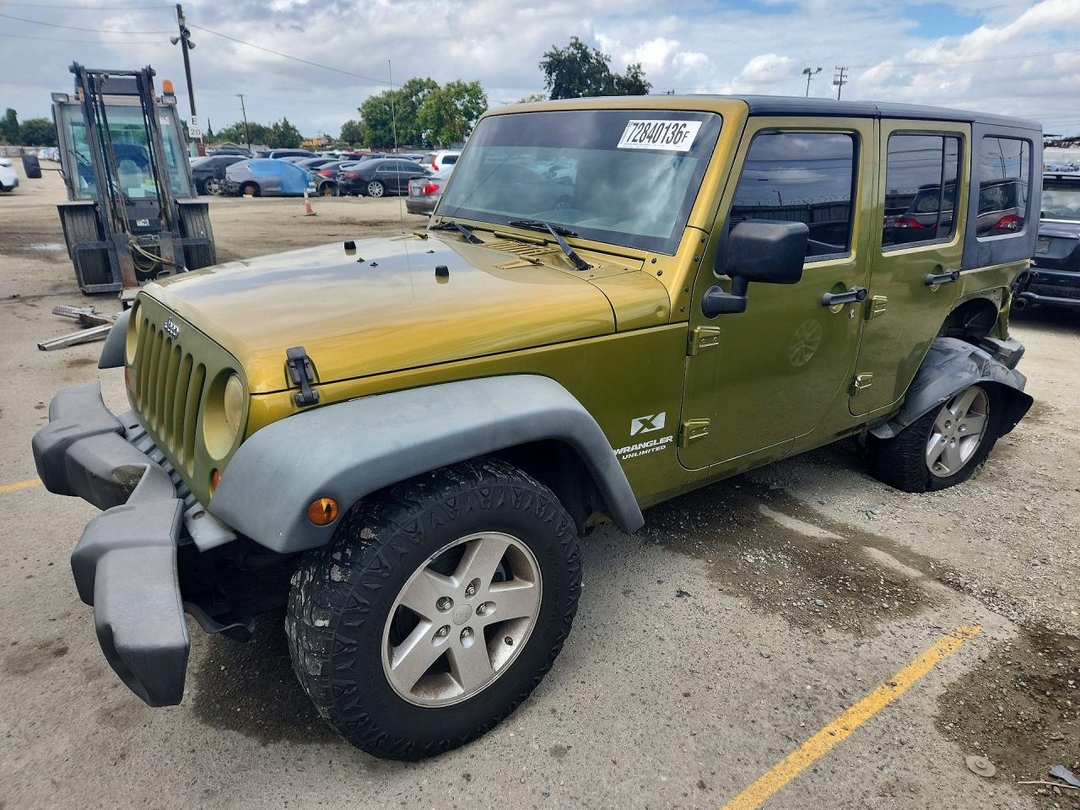 Вид 2008 JEEP WRANGLER UNLIMITED X, угол 1