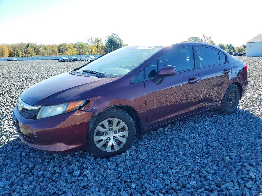 Vue de 2012 HONDA CIVIC LX, angle 1