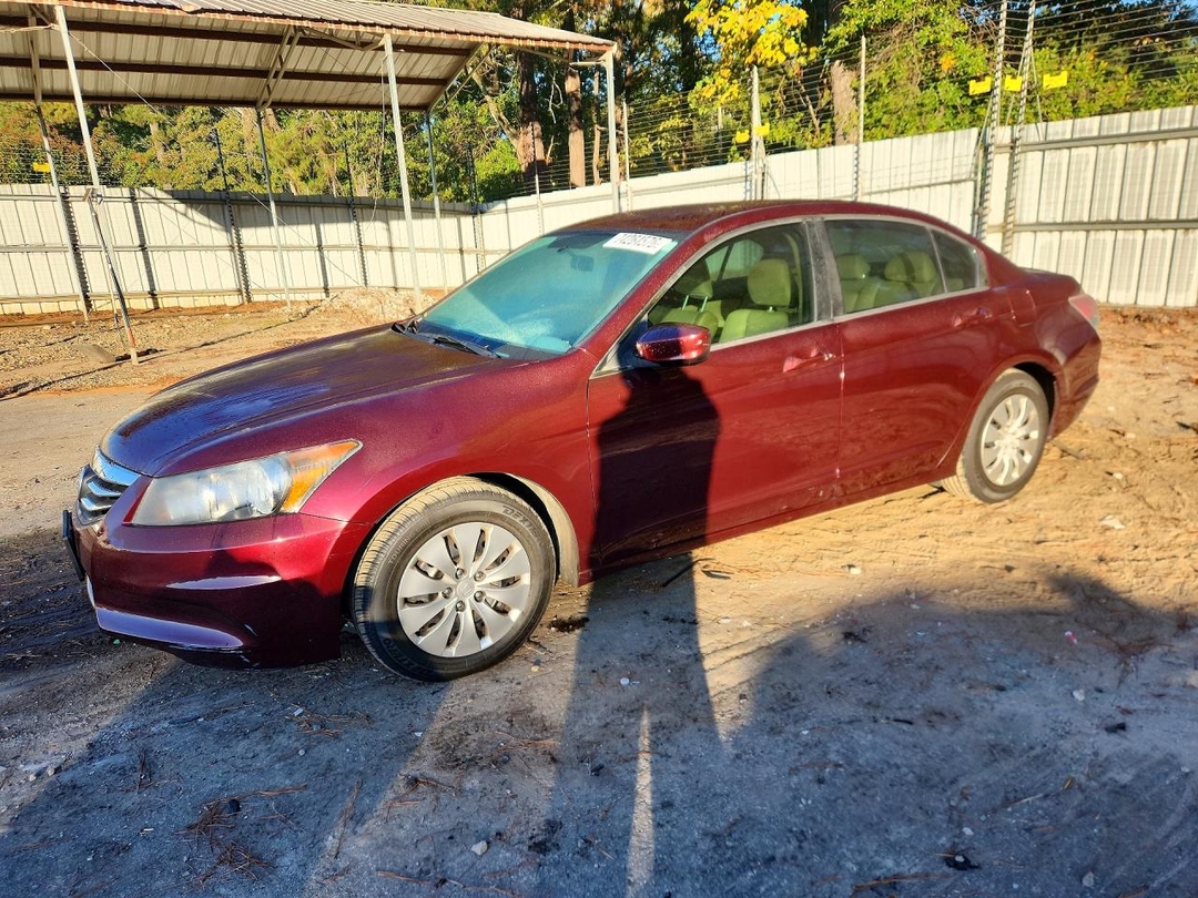Вид 2012 HONDA ACCORD LX, угол 1