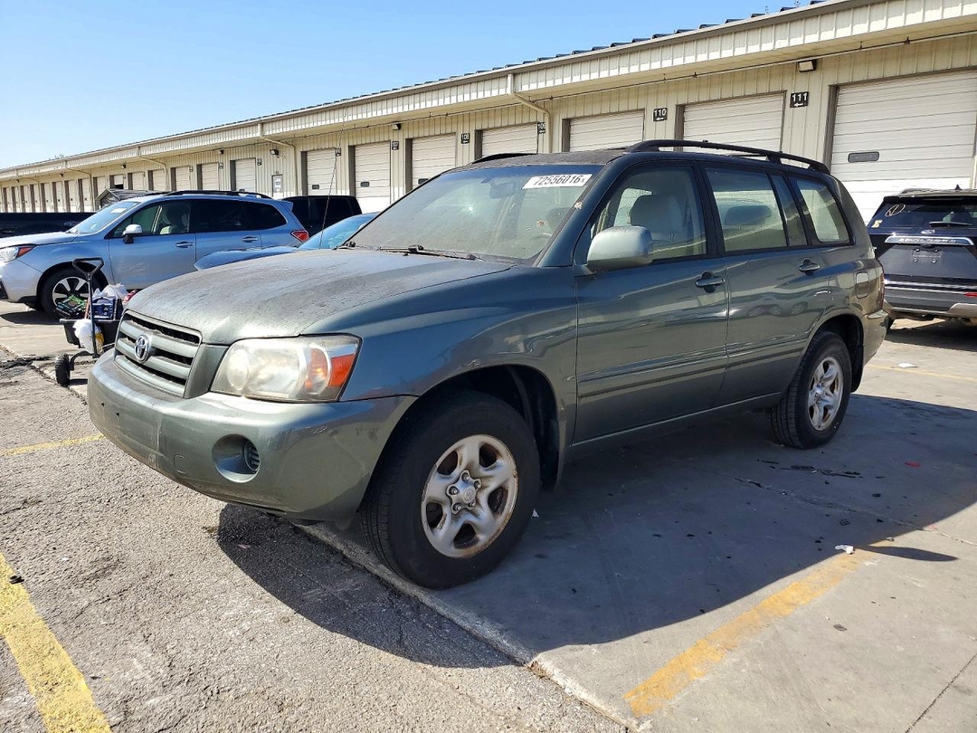 Вид 2007 TOYOTA HIGHLANDER BASE, угол 1