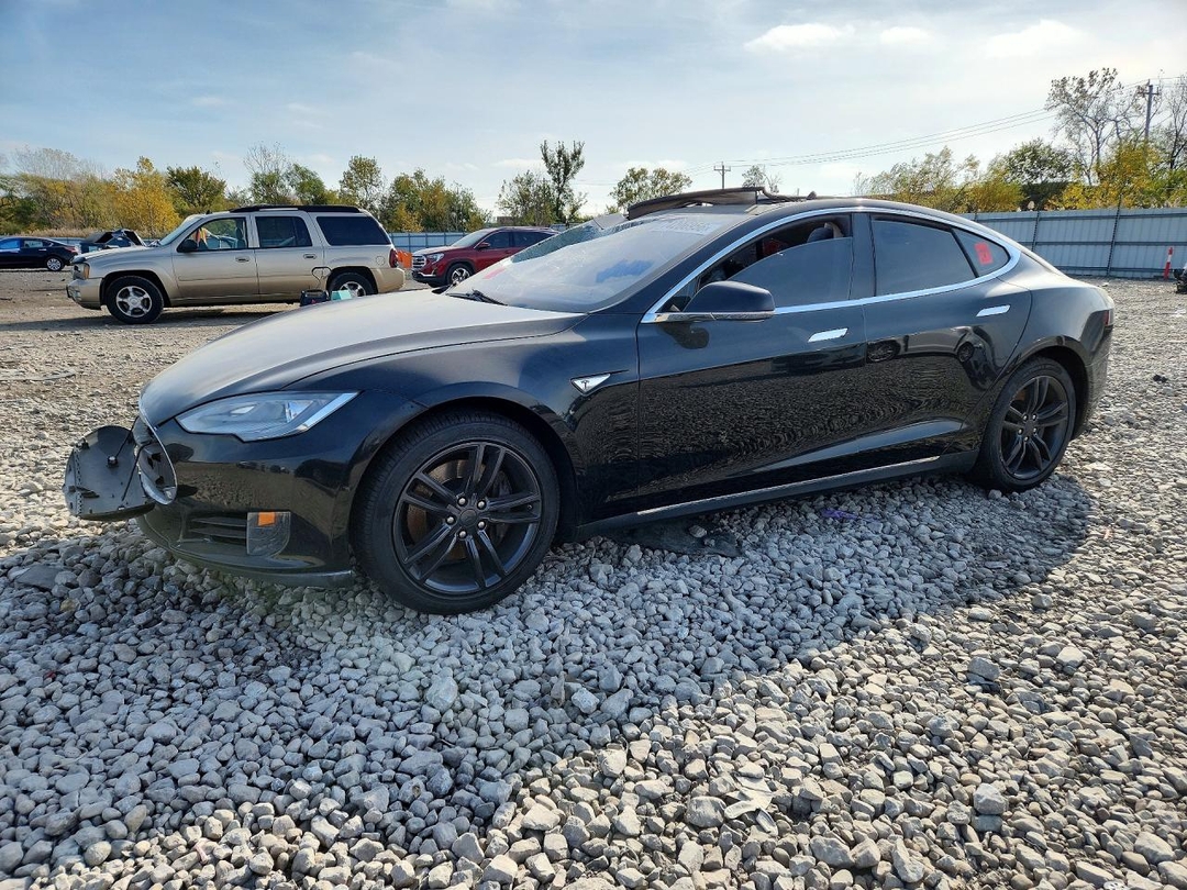 2015 TESLA MODEL S view, angle 1