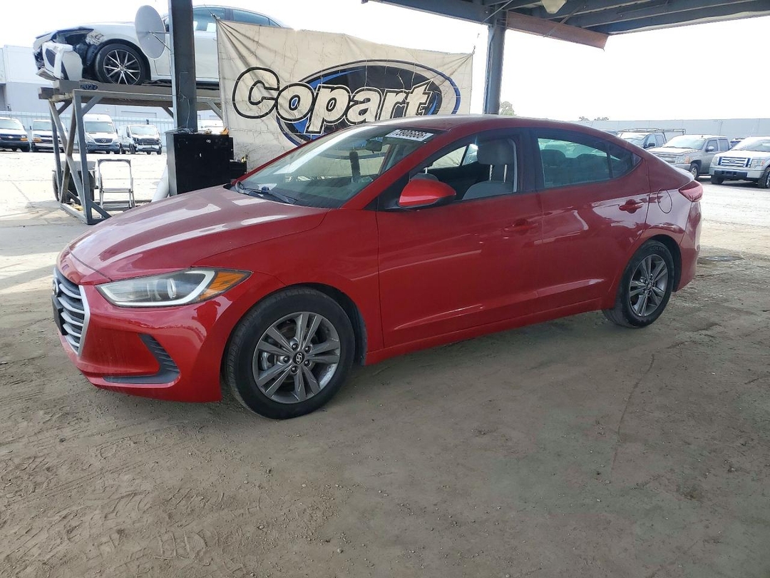 Vue de 2018 HYUNDAI ELANTRA SEL, angle 1