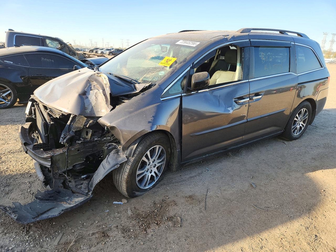 Вид 2012 HONDA ODYSSEY EXL, угол 1