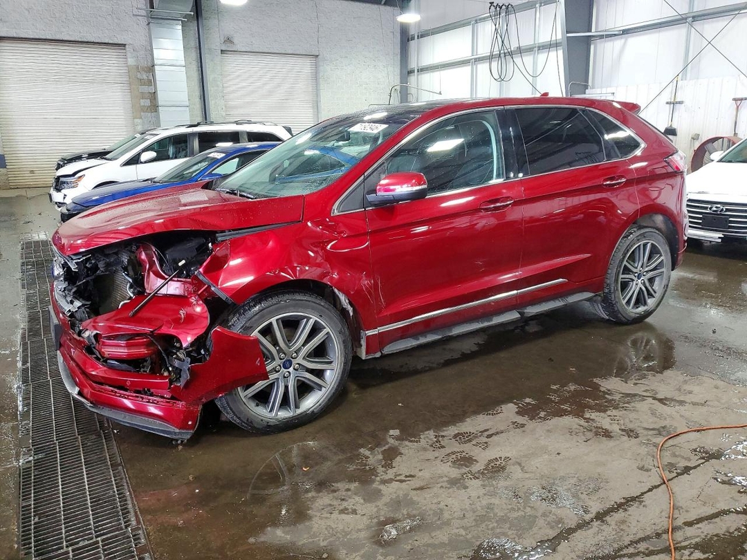Вид 2019 FORD EDGE TITANIUM, угол 1