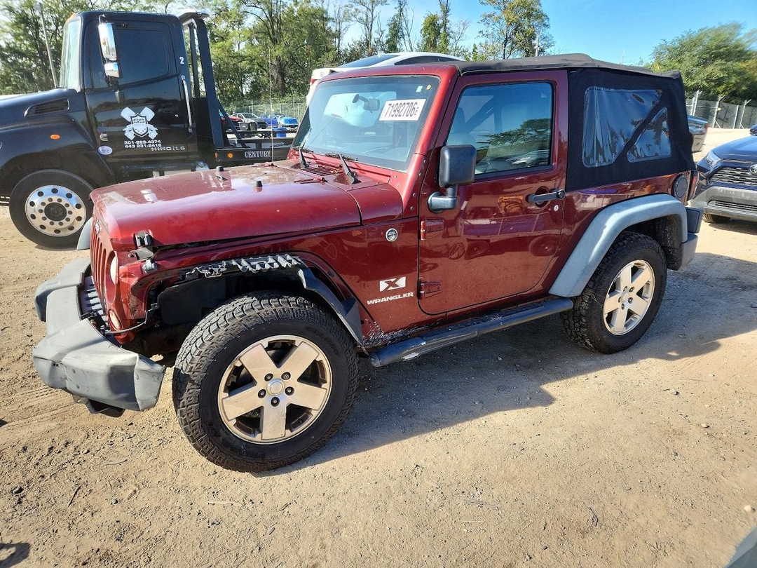 Вид 2008 JEEP WRANGLER X, угол 1