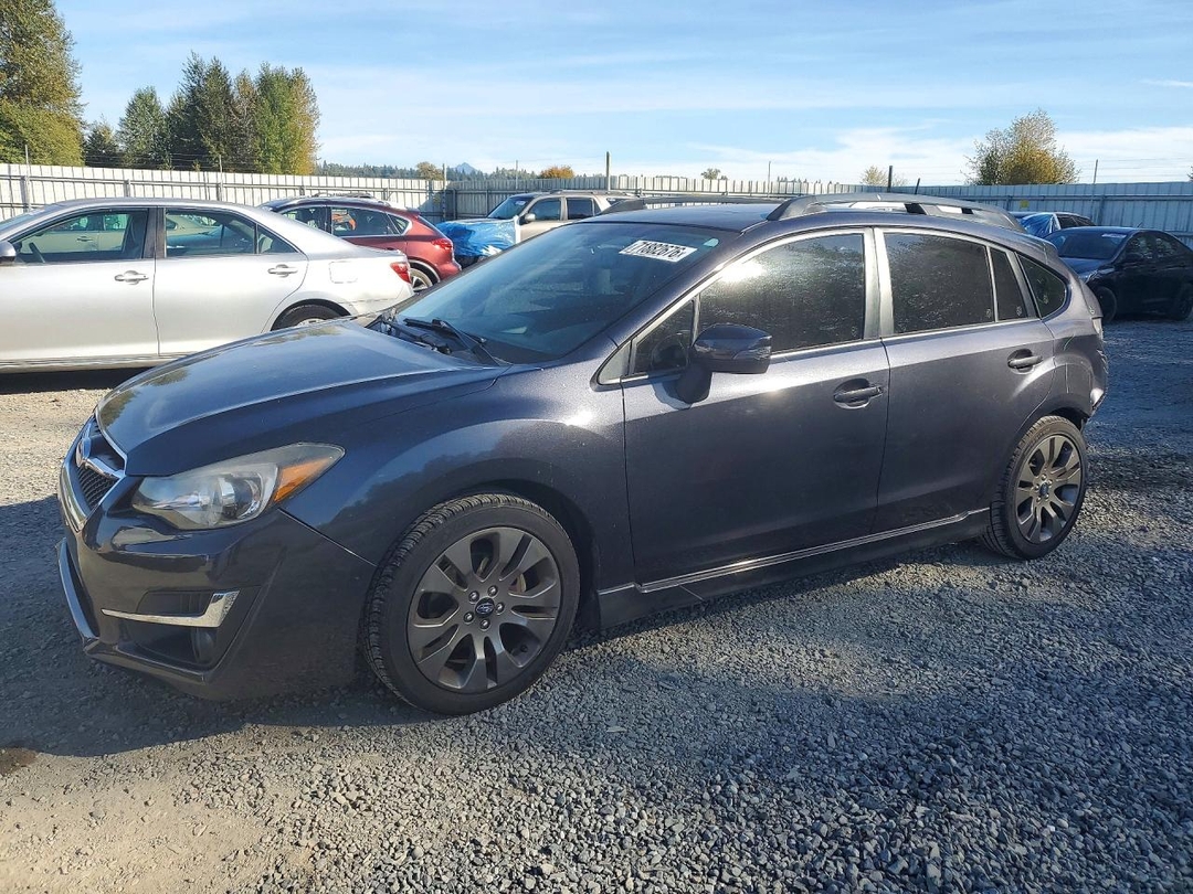 Vue de 2015 SUBARU IMPREZA SPORT LIMITED, angle 1