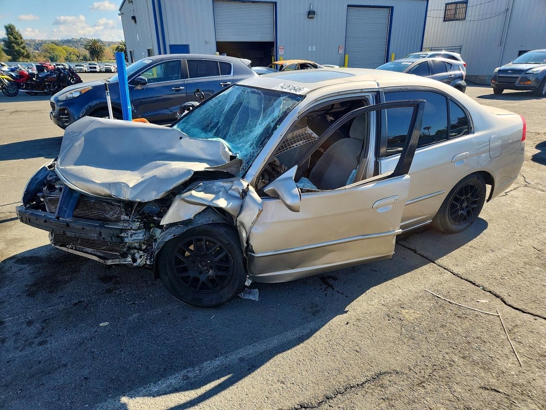 Вид 2001 HONDA CIVIC EX, угол 1