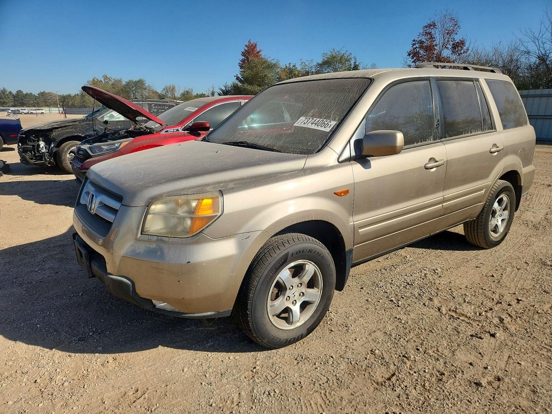 Вид 2007 HONDA PILOT EX, угол 1