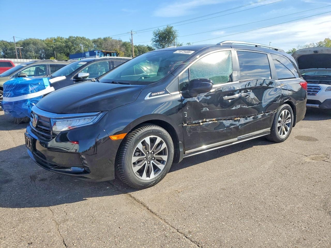 Вид 2021 HONDA ODYSSEY EXL, угол 1