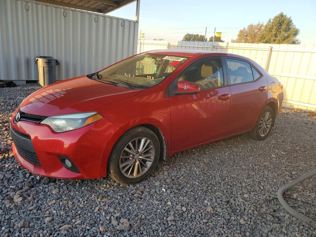 Vedere 2014 TOYOTA COROLLA LE, unghi 1