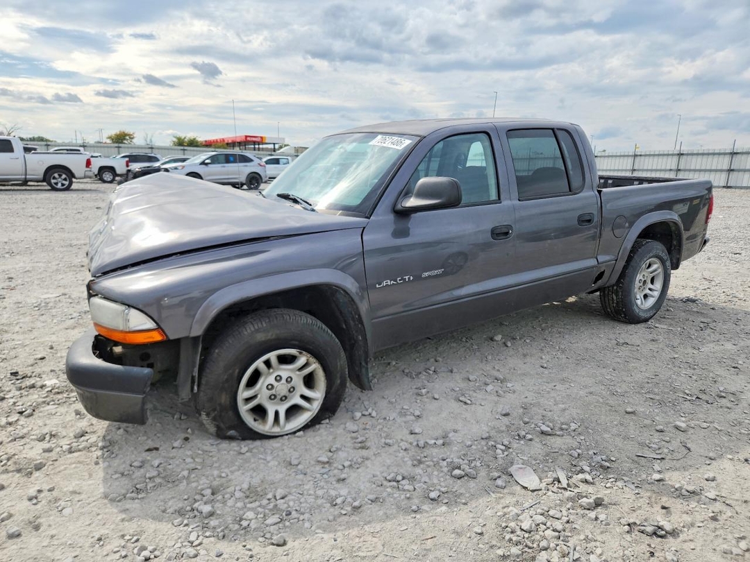 Vista de 2002 DODGE DAKOTA QUAD SPORT, ángulo 1