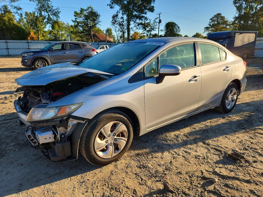 Vista de 2014 HONDA CIVIC LX, ángulo 1