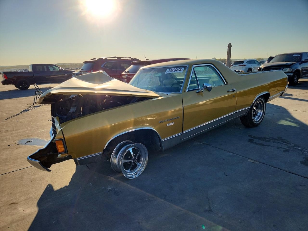 Vista de 1972 CHEVROLET EL CAMINO, ángulo 1